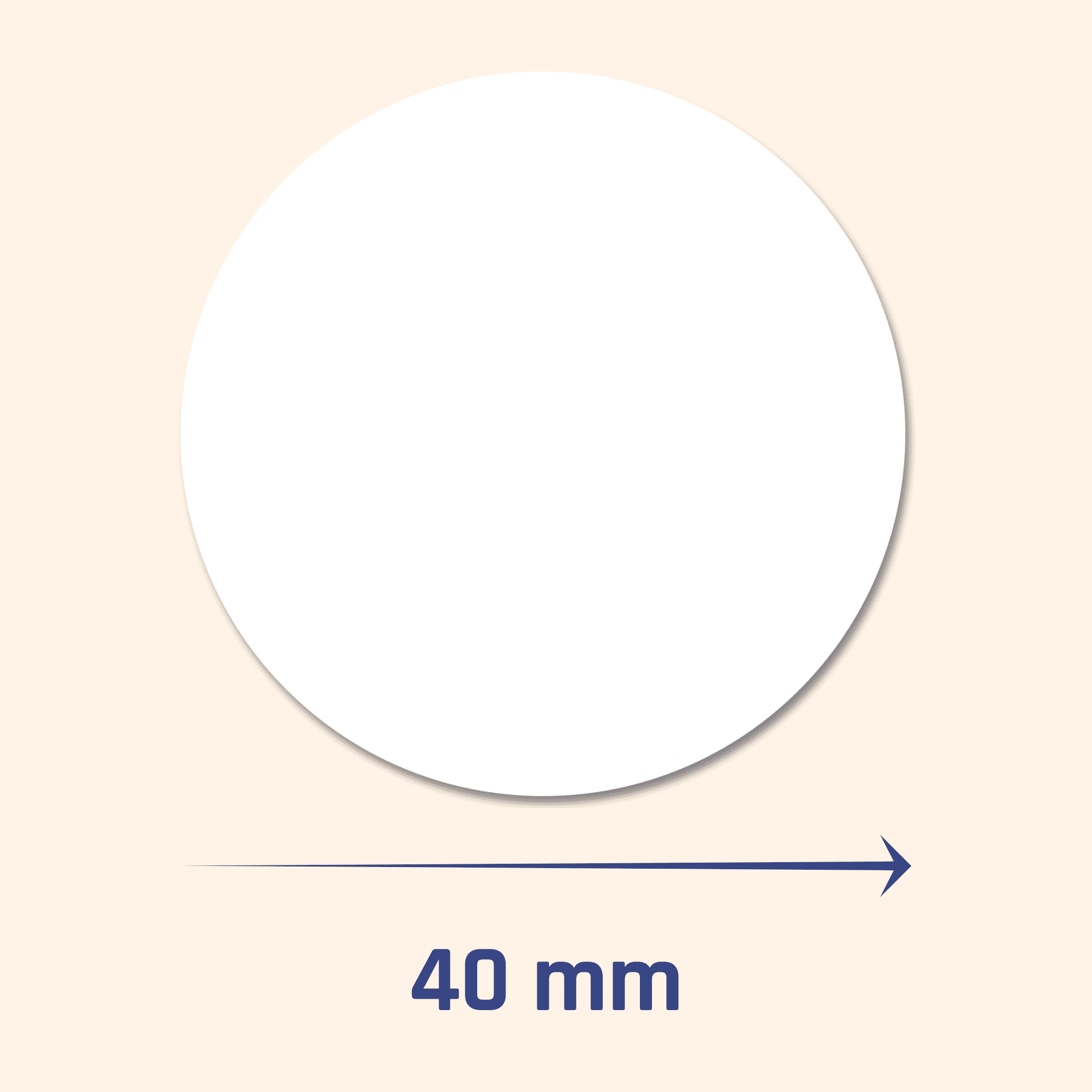 40mm Round - A4 White Stickers Labels Sheets